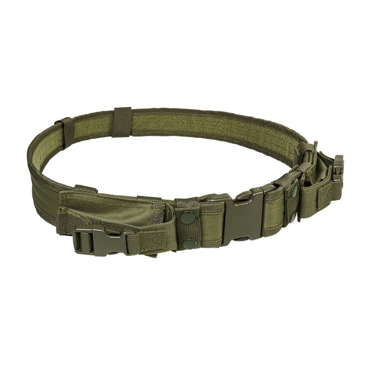 Nc Star VISM Tactical Belt w/Two Pouches - Green CVBLT2978G 