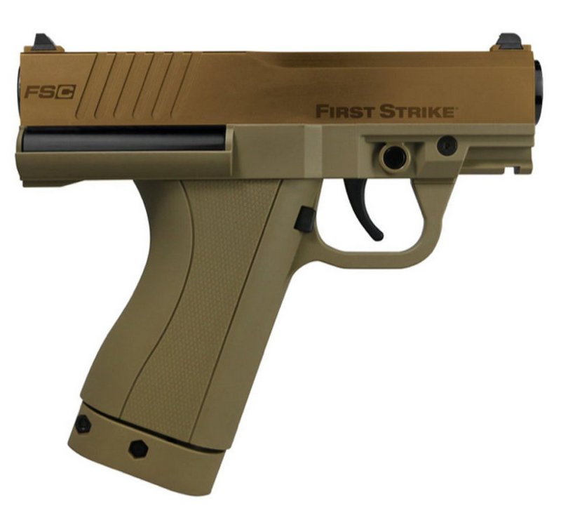 TIBERIUS FIRST STRIKE COMPACT FSC PAINTBALL PISTOL  BROWN