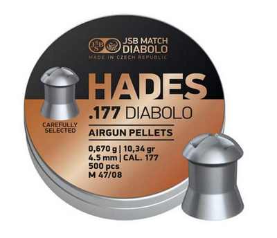 JSB DIABOLO HADES PELLETS 4.5MM - 500 Pieces 