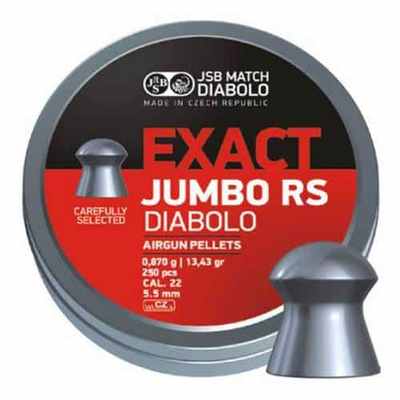JSB MATCH DIABOLO EXACT JUMBO RS 5.5MM- 250 Pieces 