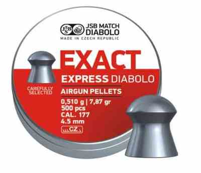JSB MATCH DIABOLO EXACT EXPRESS 4.52MM - 500 Pieces 