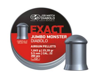 JSB DIABOLO EXACT JUMBO MONSTER PELLETS 5.52MM - 200 Pieces 