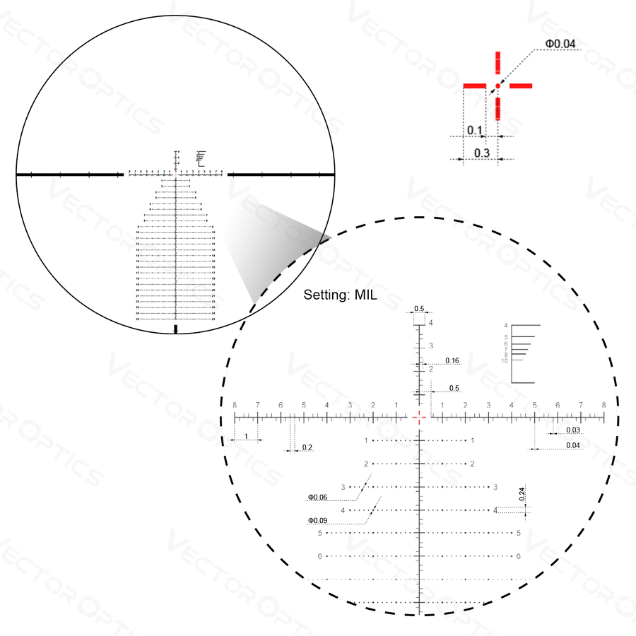 VECTOR OPTICS SCFF-40 CONTINENTAL X6 4-24X56 34MM FFP VEC-MBR